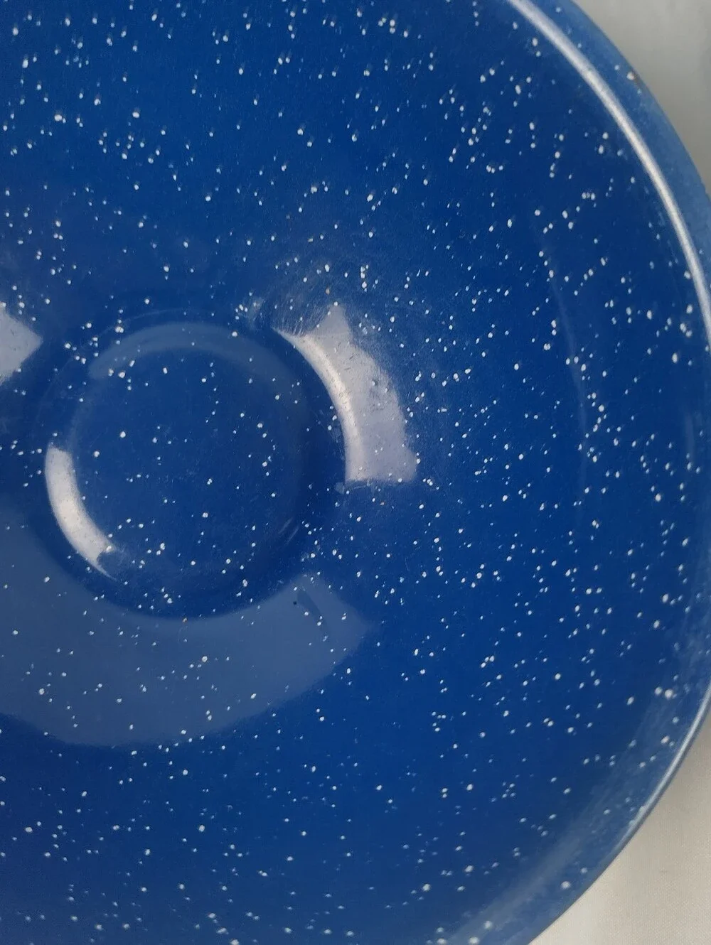 Vintage Blue Speckled Enamel 6” Bowls Set Of 4 Enamelware Camping Cookware